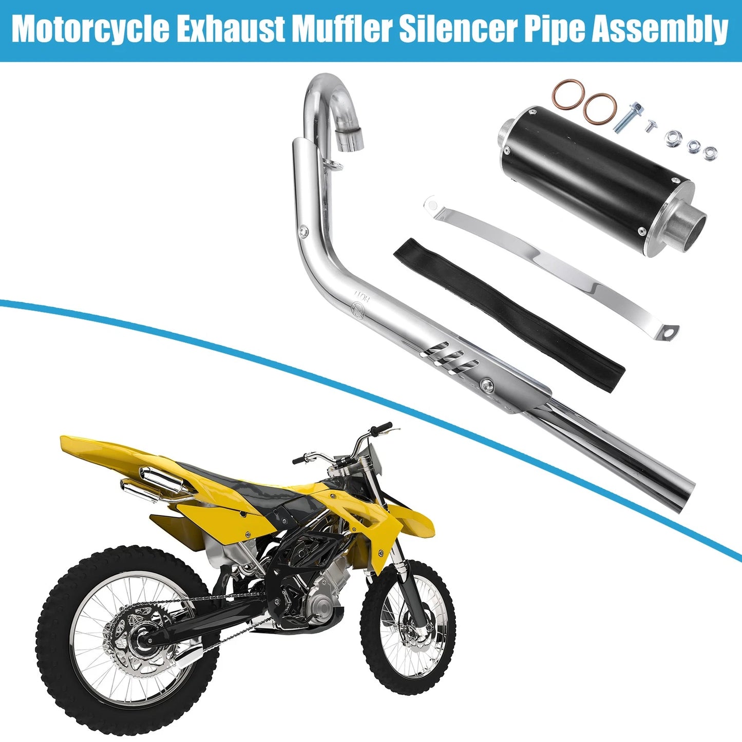 Muffler Silencer Pipe 1.1 Inch for Honda XR50 CRF50