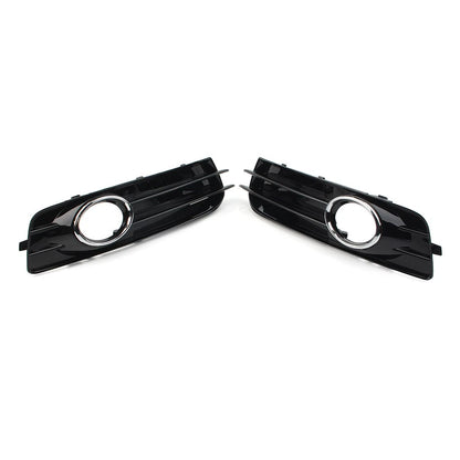 Front Bumper Fog Light Grille Cover with Chrome Ring for Audi A3 (09-12)