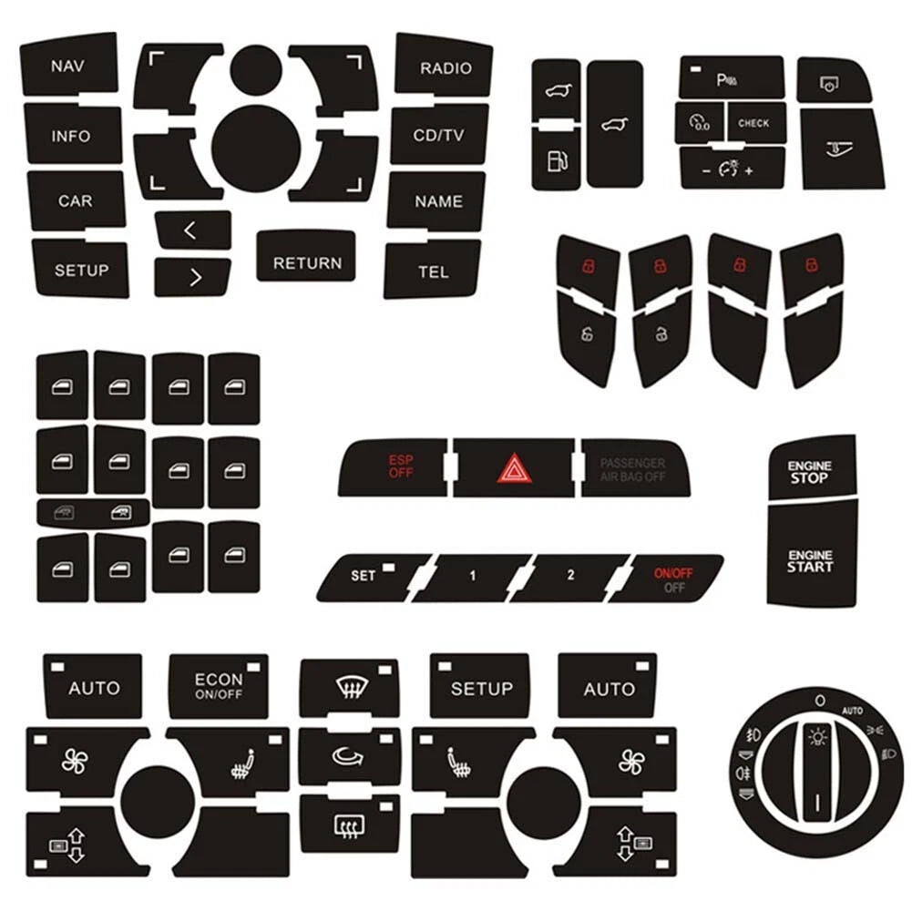Enhanced Visibility Button Repair Sticker for Audi Q7