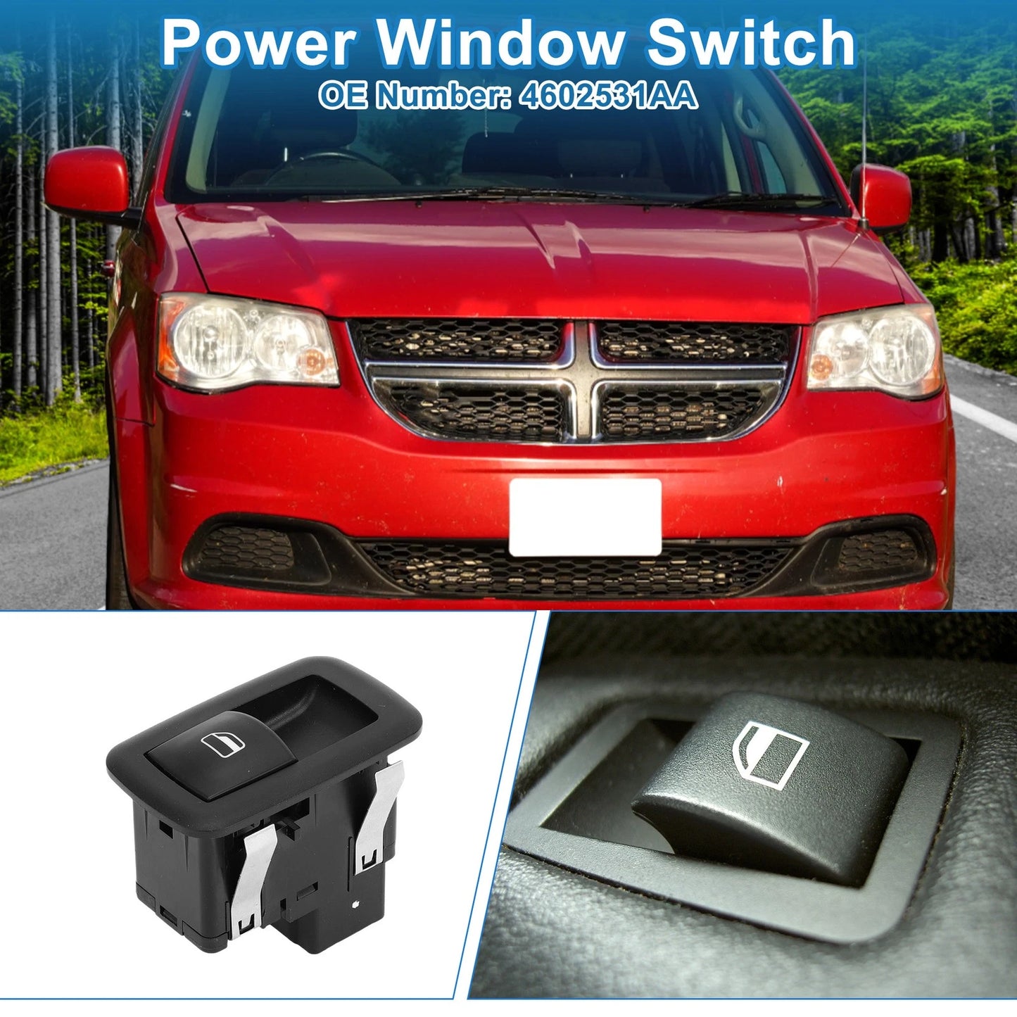 Rear Power Window Switch for Dodge Grand Caravan Journey Nitro (2008-2019)