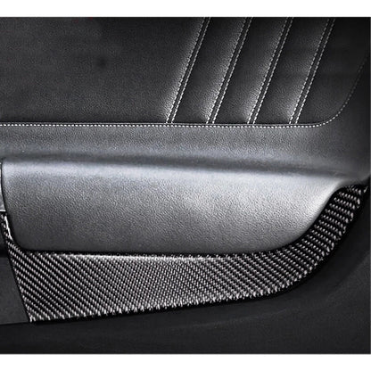 Carbon Fiber Interior Front Door Handle Panel Cover Trim fit Mustang 2015-2018