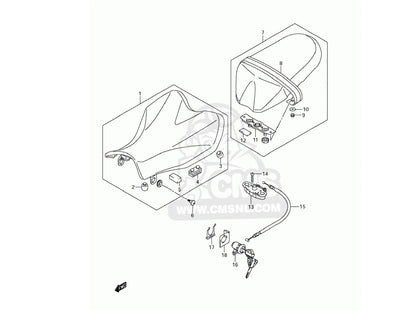 2x / Heck Verkleidung Schrauben Schulter / for Suzuki GSX-R1000 (2009–2011)
