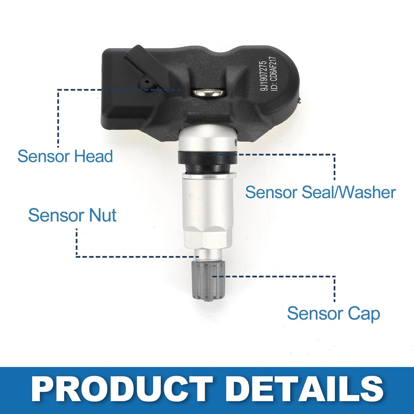 Tire Pressure Sensor 433MHz for Porsche Macan (2015-2024) 1 x Pc