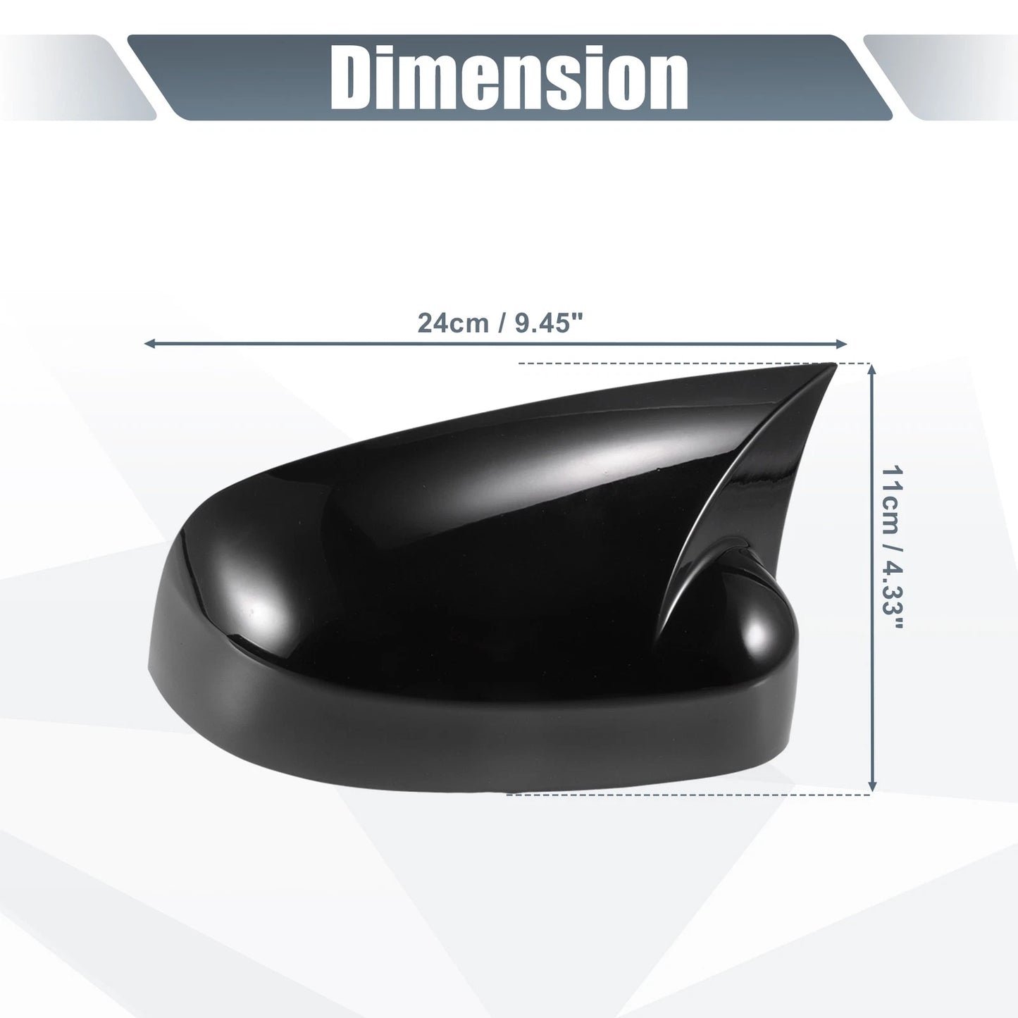 Rearview Mirror Cover Overlay Gloss Black for Ford Focus RS ST (2012-2018)