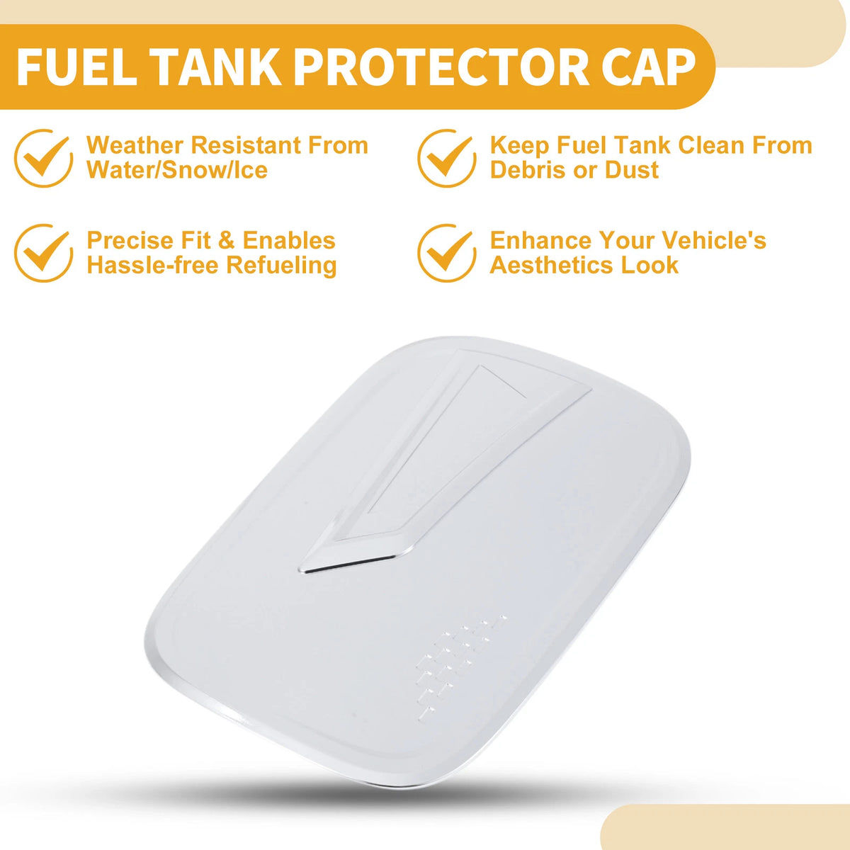 Fuel Tank Door Cap for Honda CR-V 2017-2022 Chrome Silver Tone