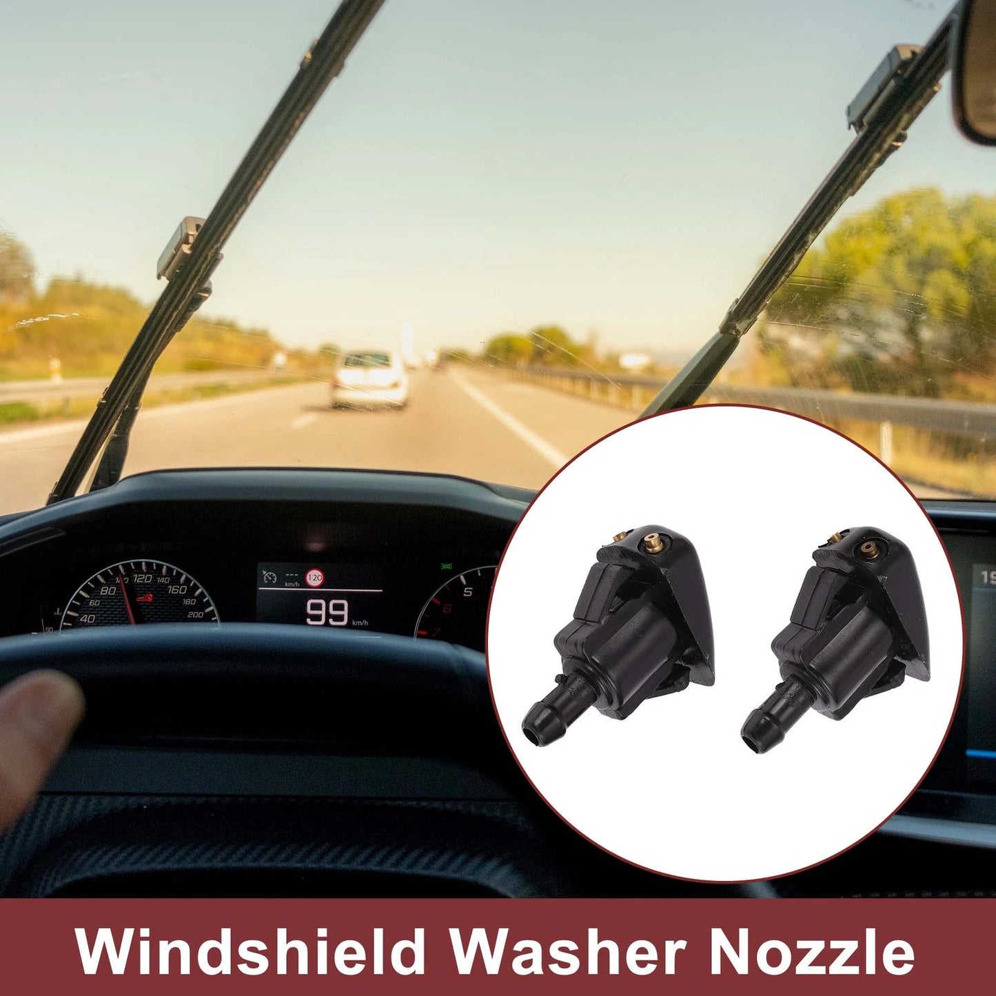 Windshield Washer Nozzle 2 x for Toyota T100, Lexus LX470 (1995-2007)