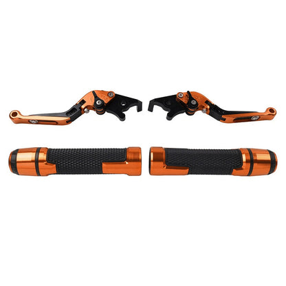 Orange Extendable Brake Clutch Levers Grips Set for Kawasaki ZZR1400 (2006-2019)