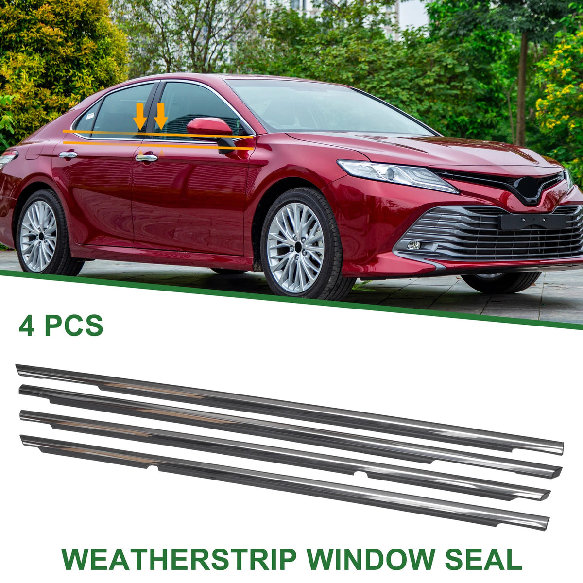 4pcs Weatherstrip Window Seal for Toyota Camry (2002-2006)