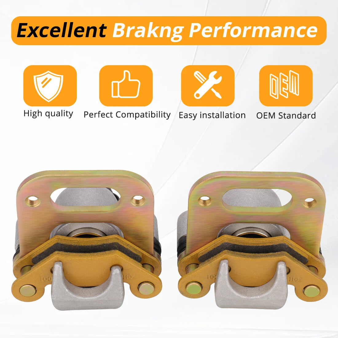 Front Brake Calipers w/Pads for Polaris Sportsman (1993-1998)