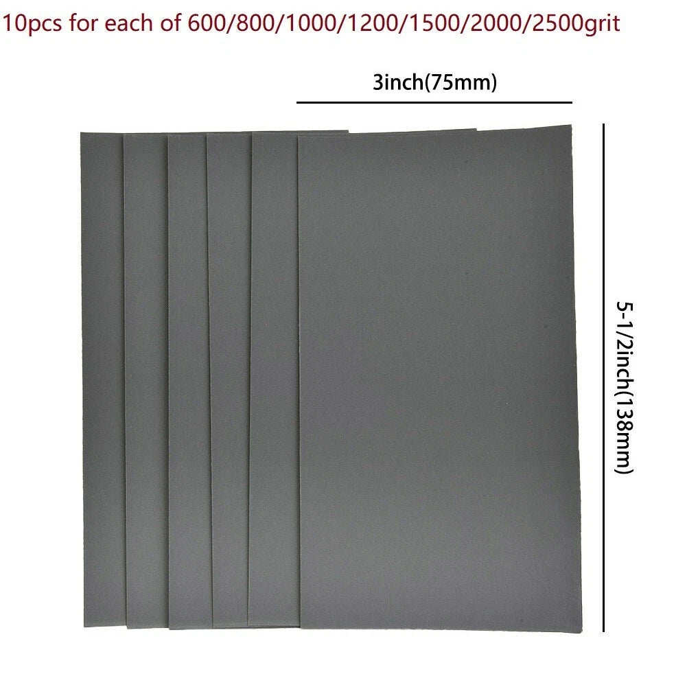70 x Sandpaper 3x5.5 for COMBO 600/800/1000/1200/1500/2000/2500