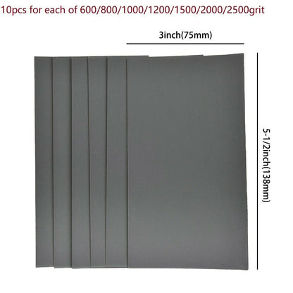70 x Sandpaper 3x5.5 for COMBO 600/800/1000/1200/1500/2000/2500