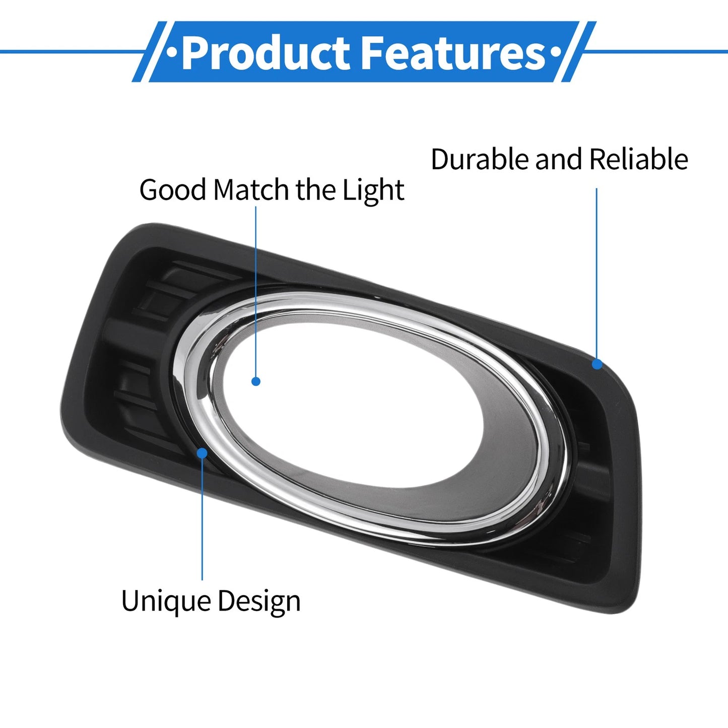 Front Left Fog Light Grill for Honda Civic (2012-2014)