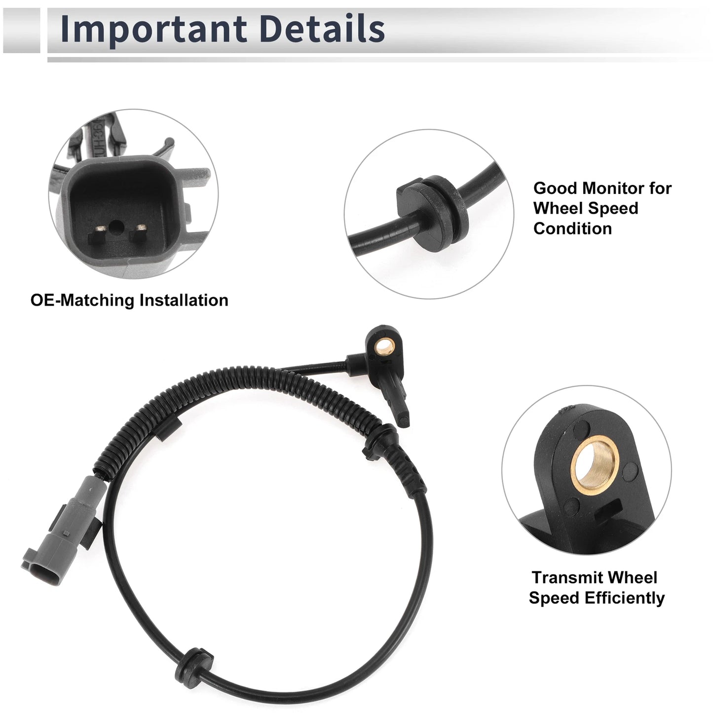 ABS Wheel Speed Sensor Rear Left for Chevrolet Sonic (2012-2020)