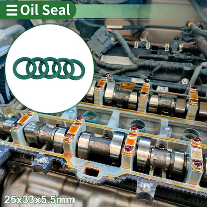 Oil Seal 5 Pcs Seal Ring TPU 25x33x5.5mm High Pressure Green for Model