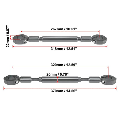 Set Universal 22mm Aluminum Alloy Titanium Tone Motorcycle Balance Bar