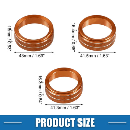 Air Conditioner Knobs for Jeep Wrangler JL JLU 2018-2022 - Orange (Set of 3)