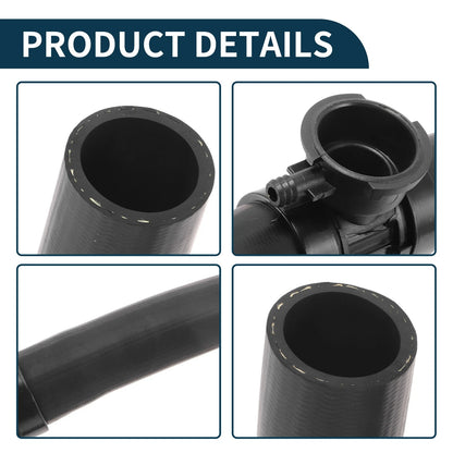 Radiator Hose Water Pipe for Jeep Compass 2007-2017 (2 x Rubber Black)