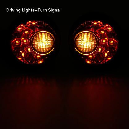 Black LED Rear Turn Signal Lights for Harley Sportster 883 1200 (1992-2022)