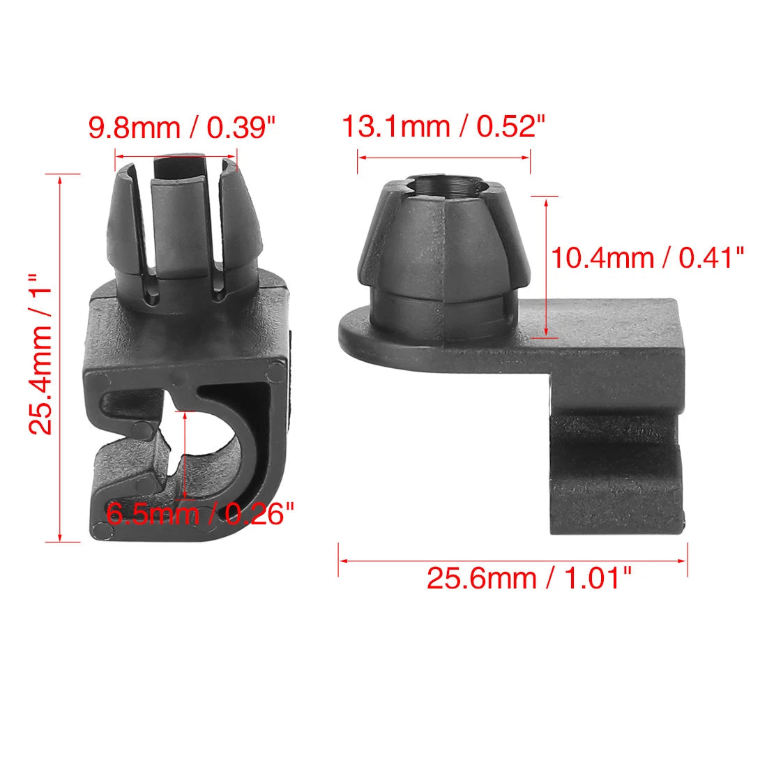 10 x Plastic Hood Prop Rod Clips for Peugeot 206 307 308 408 (2000-2015)