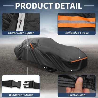Waterproof PEVA Cotton Car Cover for Porsche 911 (2013-2023) with Zipper