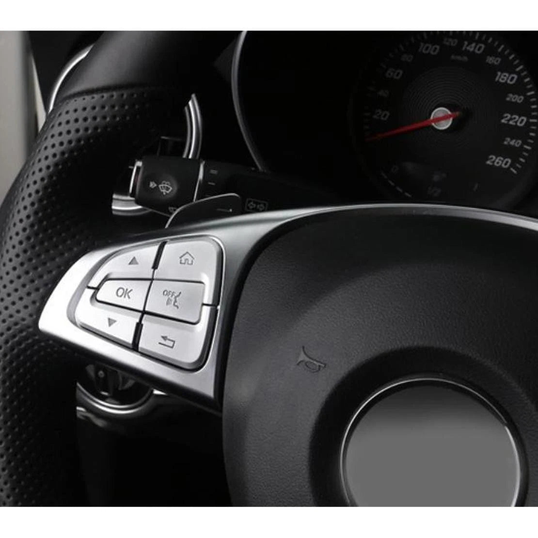 Steering Wheel Button Cover Trim for Benz GLC C W205 (2015-2018)