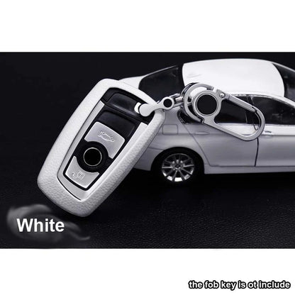 Leather Remote FOB Key Cover Keyless Bag w Keychain for BMW 1 3 4 5 6 X1 X3