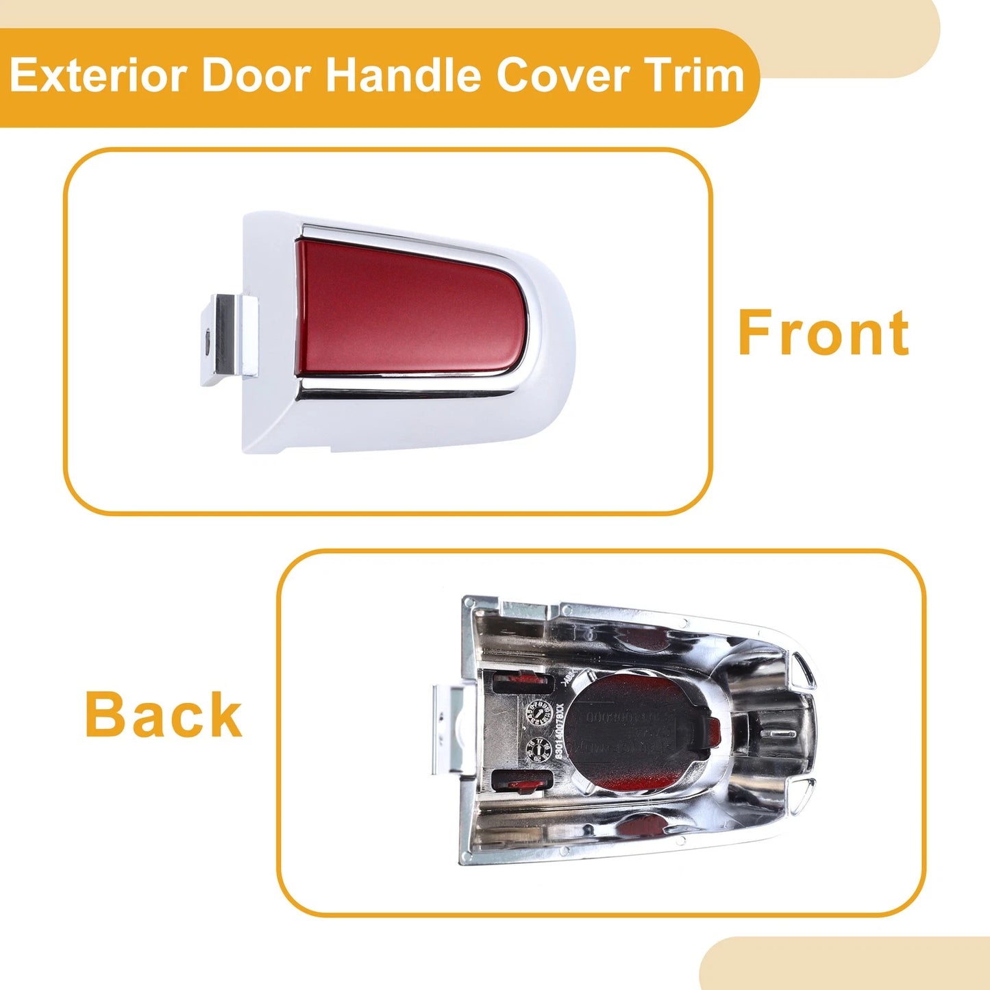Exterior Door Handle Cover Trim for Chevrolet Malibu (2016 - 2018) Red ABS