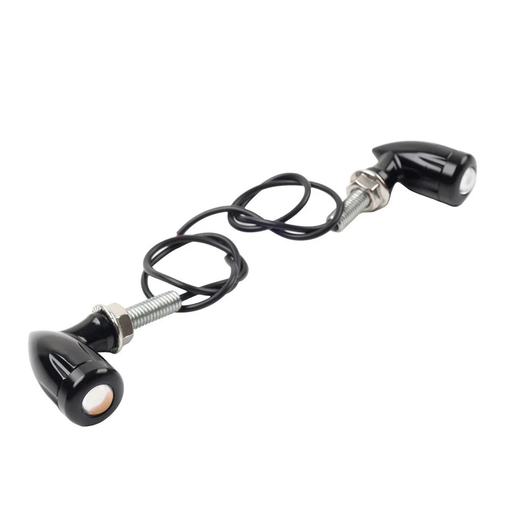 Mini Turn Signal Light Blinker Black for Harley Bobber Cafe Racer