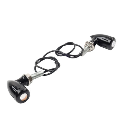 Mini Turn Signal Light Blinker Black for Harley Bobber Cafe Racer