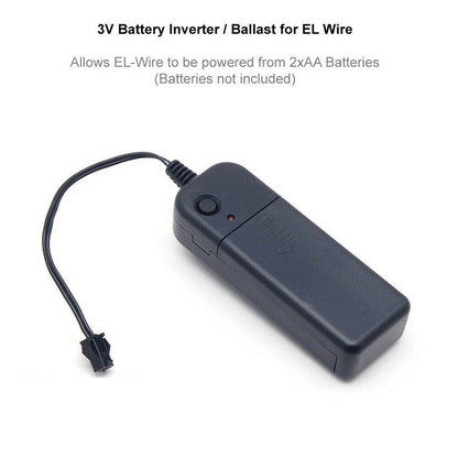2 x 3V AA Battery El Wire Controller for Neon Light Strip Rope ()