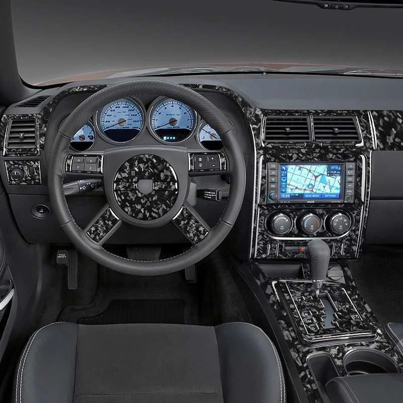 SOFT Forged Carbon Fiber Interior Full Set Trim Kit for Dodge Challenger 2008-14