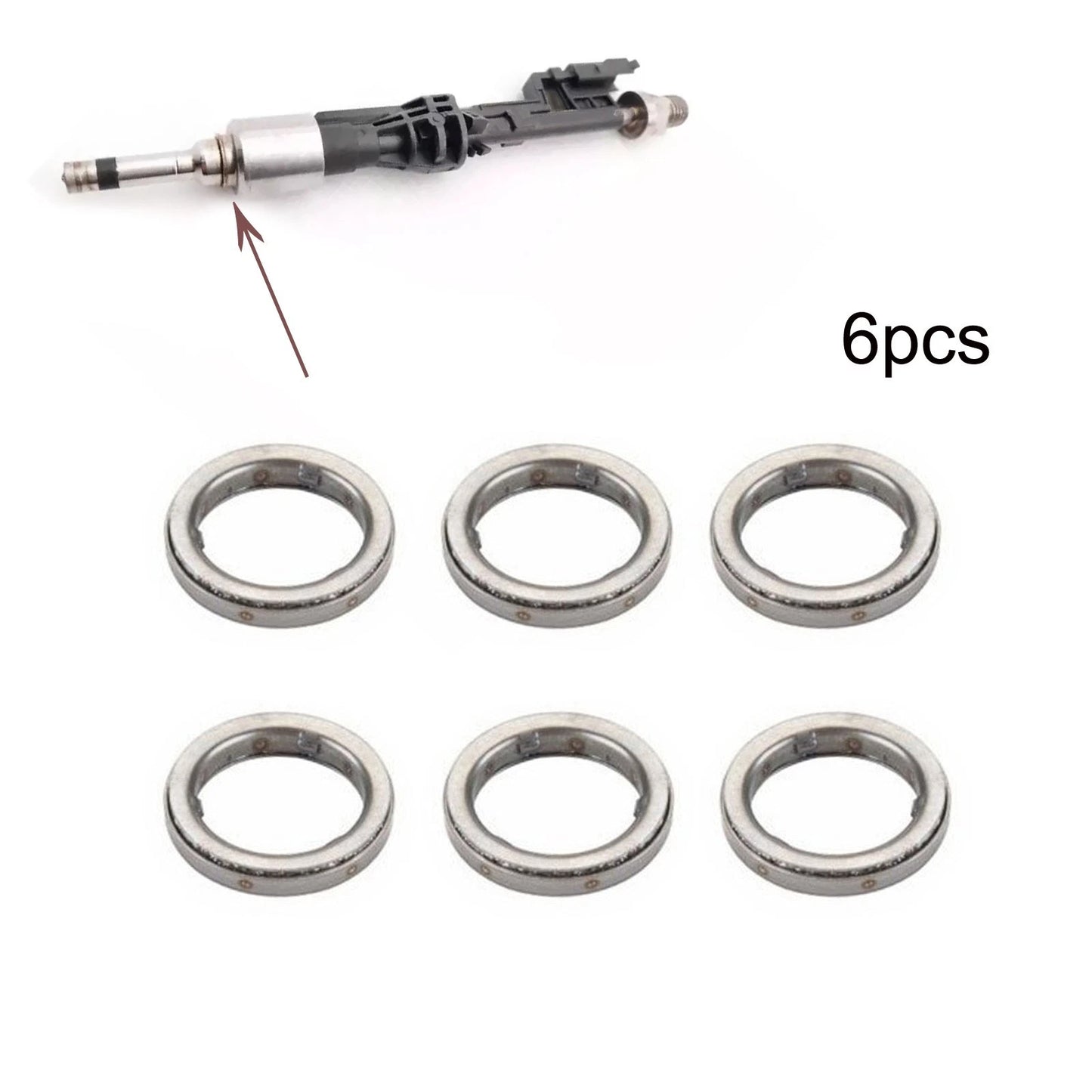 6 x Fuel Injector Seal Rings for BMW