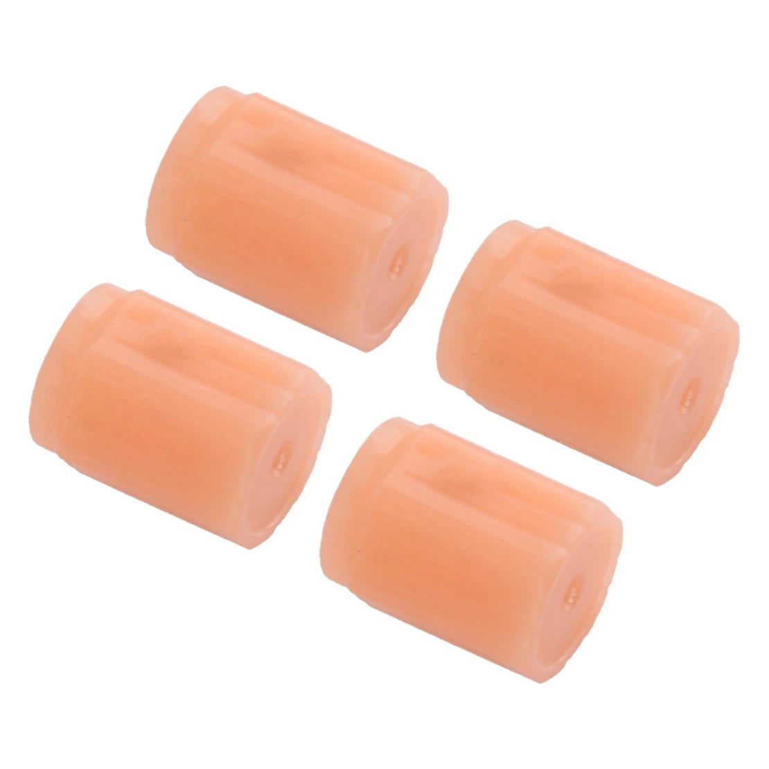 4 x Orange Fluorescent Tire Valve Caps for Car Wheel Stems