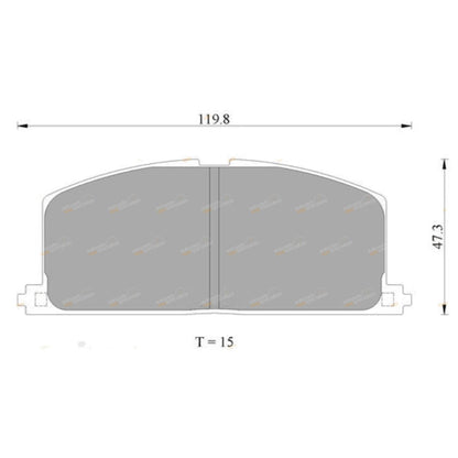 Front Disc Brake Pad Set for Toyota Celica ST162 (1985–1989)