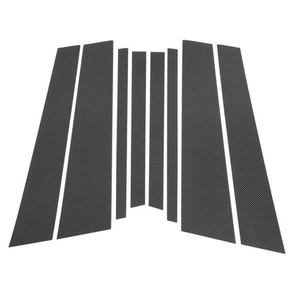8 Pcs Door Pillar Window Trim for BMW X3 Carbon Fiber Black (2018-2024)