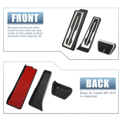 3 Pcs Accelerator & Brake Pedal Covers for BMW X3 X4 (2011-2023)