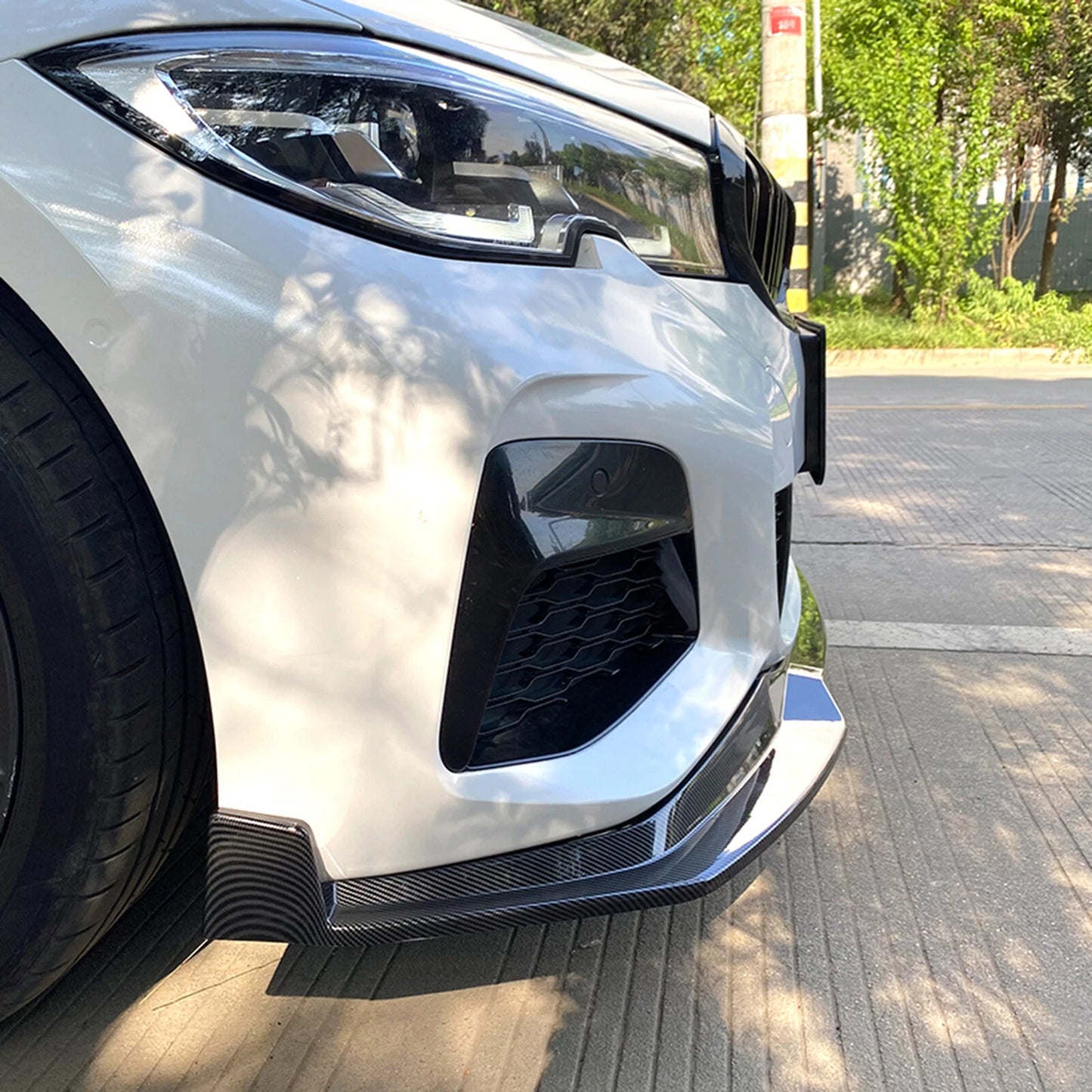 Front Spoiler Lip Kit for BMW 3 Series G20 320i 330i M Pack (2019-2022)