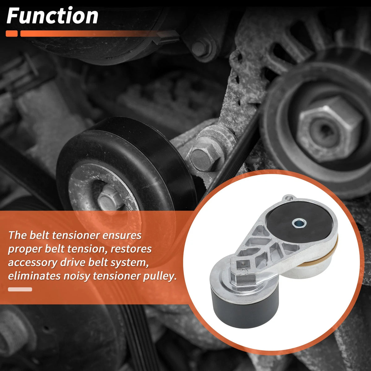 Drive Belt Tensioner & Pulley Assembly for Volvo D13 (2017-2021)