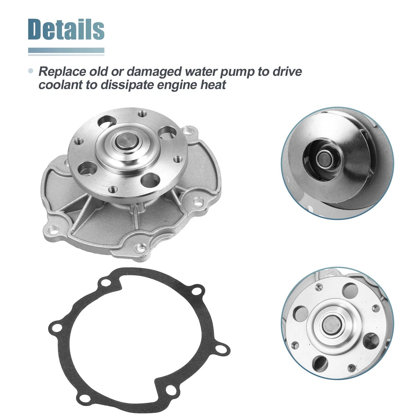 Water Pump for Buick LaCrosse and Chevrolet Impala (2005–2008, 2012)