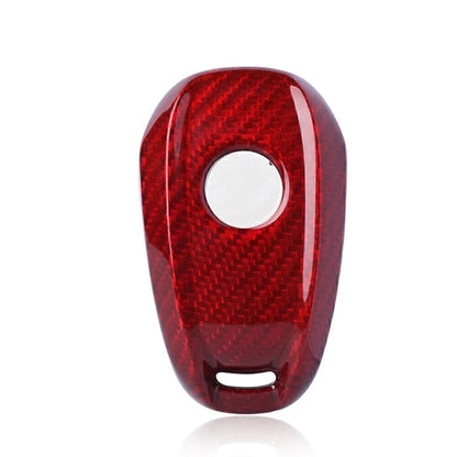1x Red Carbon Fiber Key Fob Case for Alfa Romeo Giulia (2017-2023)