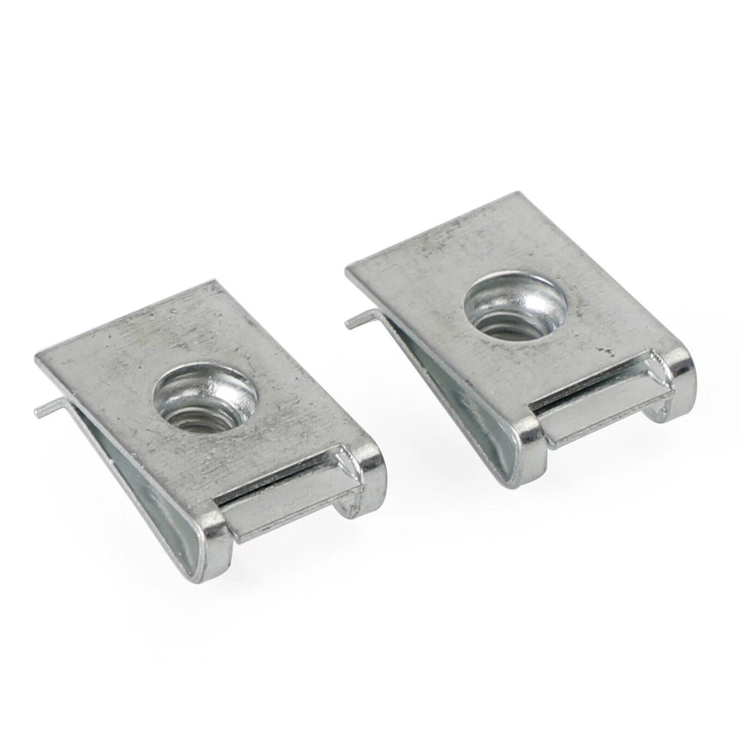 10 x M6 Galvanized Snap Nuts for Sheet Metal Trim Clamps (No Year)