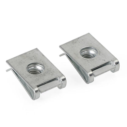 10 x M6 Galvanized Snap Nuts for Sheet Metal Trim Clamps (No Year)