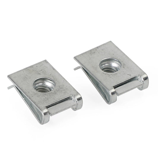 10 x M6 Galvanized Snap Nuts for Sheet Metal Trim Clamps (No Year)
