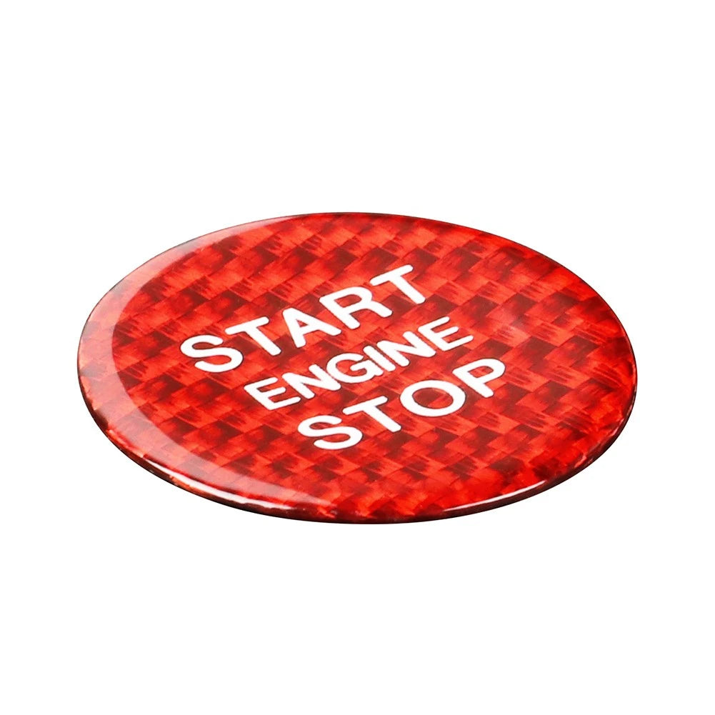 Red Carbon Fiber Engine Start Stop Button Cover for LEXUS IS ES GS NX RX LX (2016)