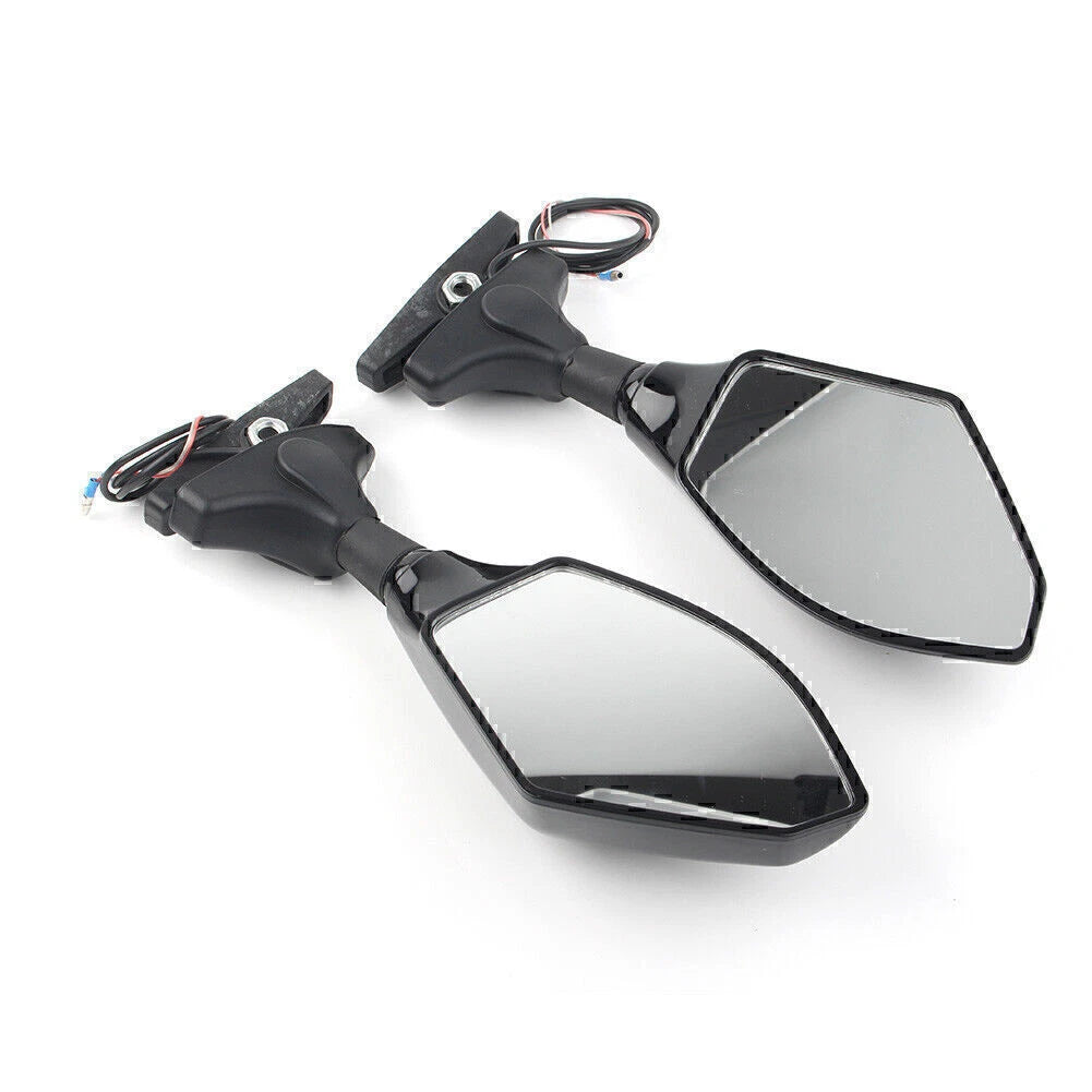 LED Turn Signal Rearview Mirrors for Honda Kawasaki Yamaha YZF R6S (2006-2016)