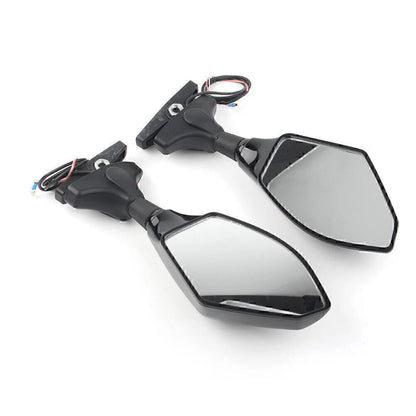 LED Turn Signal Rearview Mirrors for Honda Kawasaki Yamaha YZF R6S (2006-2016)
