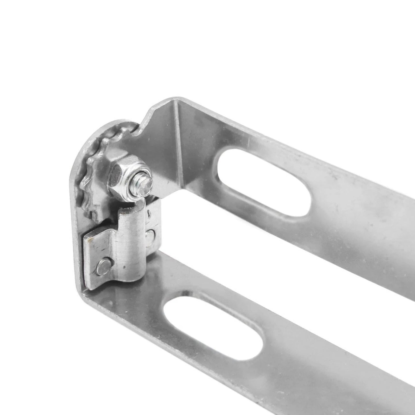 License Plate Holder / 1 x Silver Tone Adjustable Angle Bracket for Motorcycle