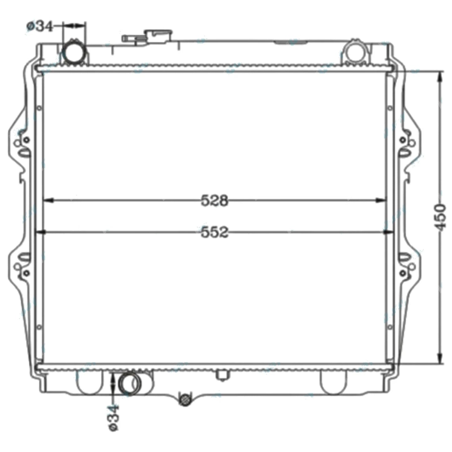 Alloy Core Radiator for Toyota Hilux LN147 LN167 LN172 4cyl 3.0L 5L (1997-2000)