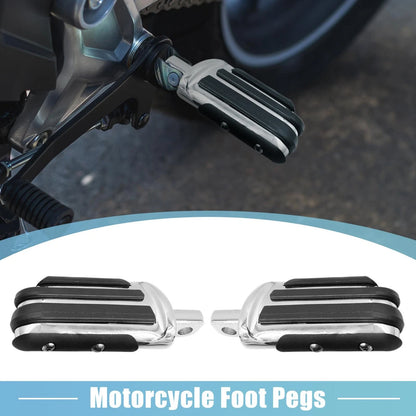 Pair 10mm Aluminum Aolly Rubber Rearsets Footrest Footpeg Black for All Models