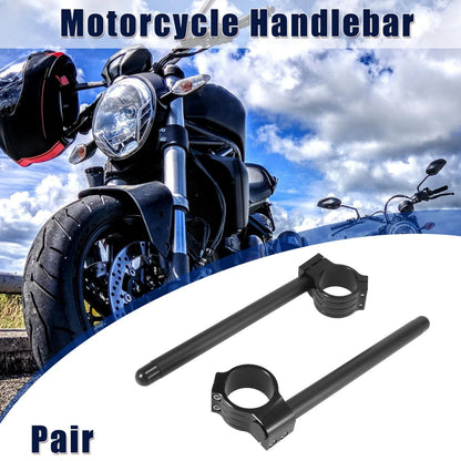 Pair / 52mm / Motorcycle Handlebar Clip Ons for Universal Black